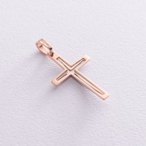 Cross in red and white gold 250067 Onyx