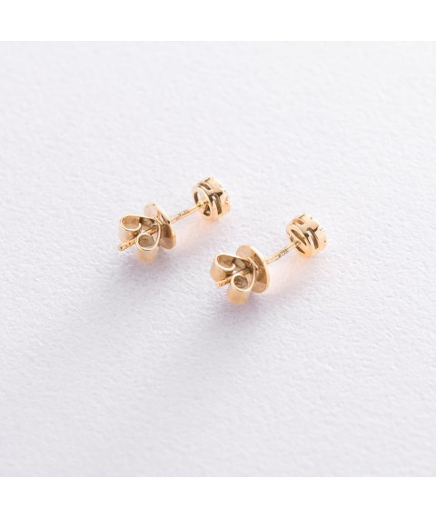 Gold stud earrings (diamonds) sb0030mi Onyx