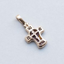 Gold cross with enamel p03076zh Onyx