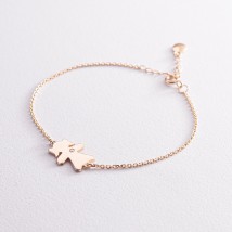 Bracelet "Girl" in white gold (engraving possible) z2077zh Onix 19