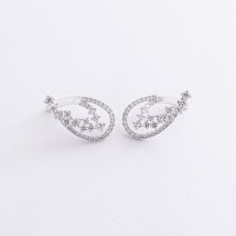 Gold earrings with diamonds sb0538cha Onyx