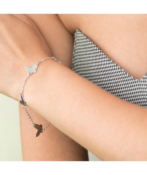 Silver bracelet with butterflies 141237 Onyx 21