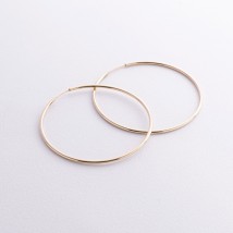 Сережки - кільця в жовтому золоті (5.3 см) с08770 Онікс