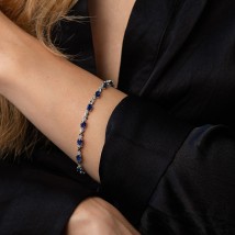 Gold bracelet with diamonds and sapphires bb0040nl Onix 18