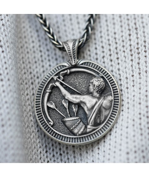 Silver pendant "Zodiac sign Sagittarius" 133200 sagittarius Onyx