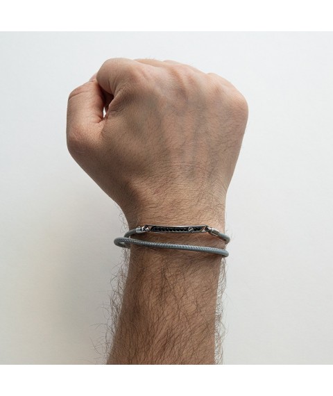 Men's bracelet ZANCAN ESB178-GR Onyx