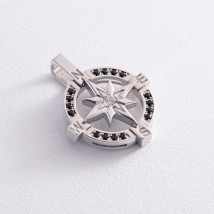 Silver pendant "Wind Rose" (cubic zirconia) p2508r Onyx