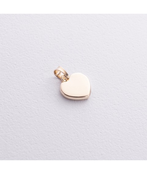 Pendant "Heart" in yellow gold p03951 Onyx