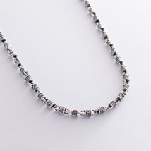 Silver chain "Fantasy weaving" (5mm) 18461 Onix 65