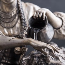 Handmade silver fountain figure "Young lady with a jug" ser00100 Onix