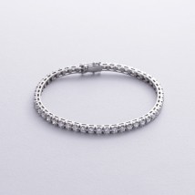 Tennis bracelet in white gold with white diamonds 518781501 Onyx 17.5