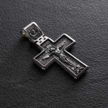 Православний хрест зі срібла 131924 Онікс