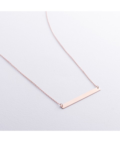 Gold necklace for engraving kol01368 Onix 50