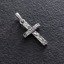 Срібний хрестик (чорніння) 132713 Онікс