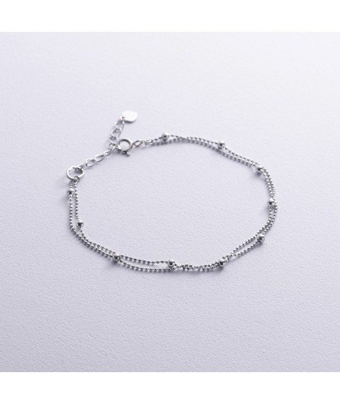 Silver bracelet "Balls" 905-01512 Onyx 17