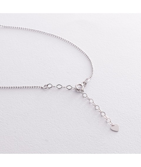 Necklace "Balls" in white gold count02451 Onix 45