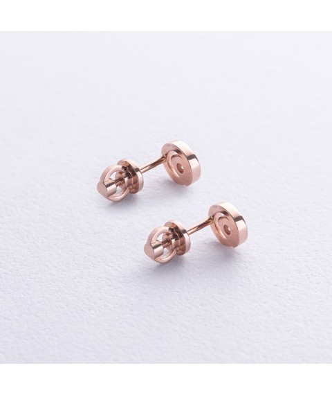 Gold earrings - studs with diamonds 36792421 Onyx