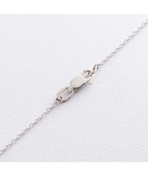 Necklace "Minimalism" in silver 181048 Onix 45