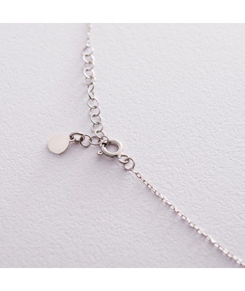 Silver necklace with the letter P 18963b Onix 42