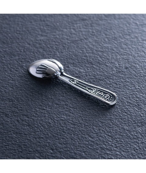 Silver souvenir "Spoon - scoop" 23483 Onyx