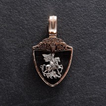 Gold pendant "St. George the Victorious" with ebony 974z Onyx