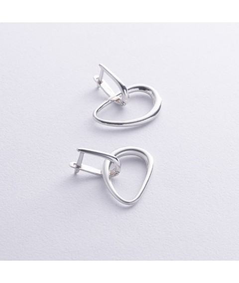 Silver earrings "Sympathy" 122770 Onyx