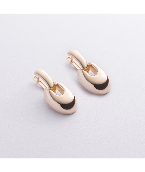 Серьги "Melaine" в желтом золоте с09150 Онікс
