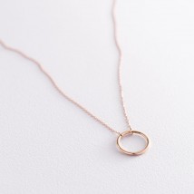 Necklace "Cycle" in red gold count01733 Onix 40