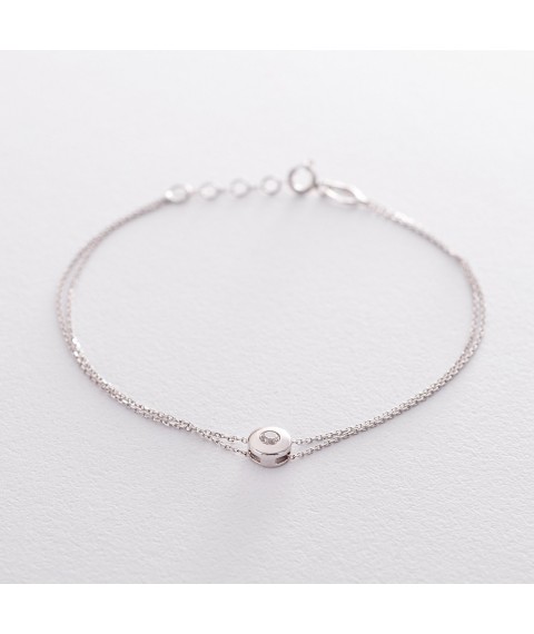 White gold bracelet b04175 Onyx 19