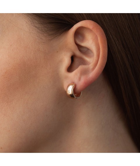 Earrings - rings in red gold s06961 Onyx