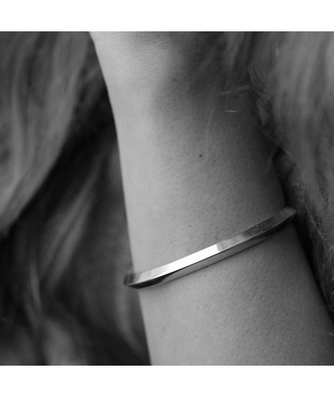 Hard silver bracelet 141679 Onyx 18