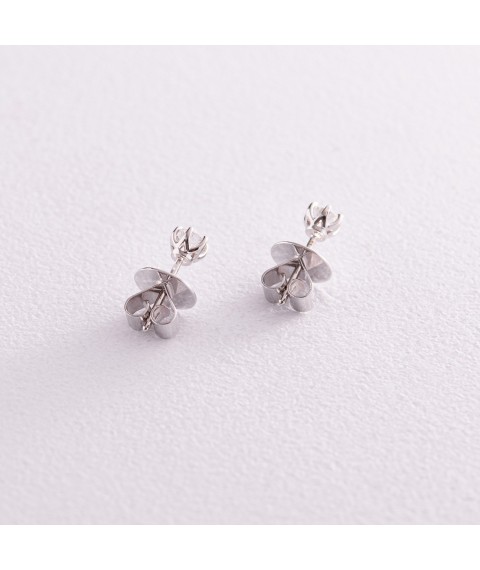 Gold earrings - studs with diamonds sb0436ca Onyx