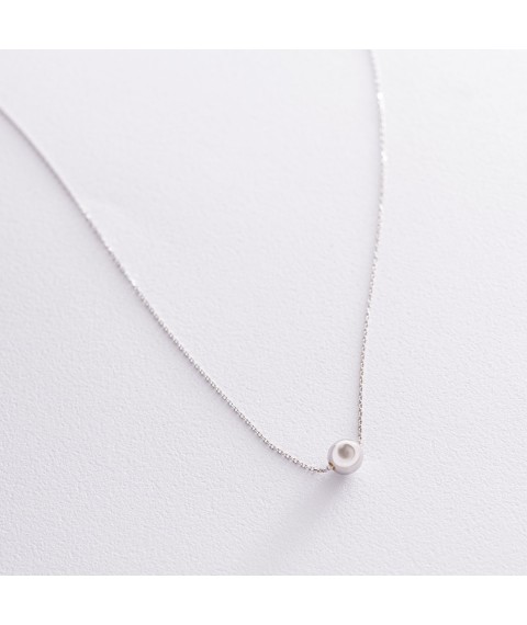 Necklace "Ball" in white gold count01846 Onyx 40