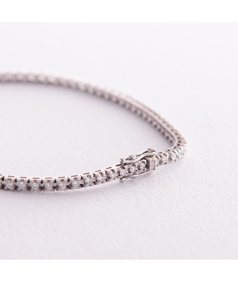 Tennis bracelet in white gold with white diamonds 518751501 Onyx 17.5