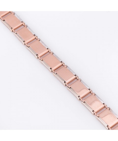 Gold men's bracelet b00493 Onyx 19.5