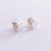 Earrings "Risk" in silver 122783 Onyx