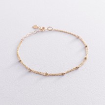 Double bracelet "Balls" in yellow gold b04706 Onix 20
