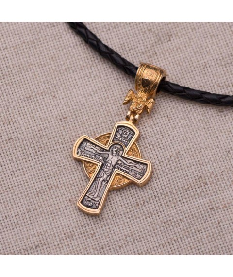 Orthodox cross "Crucifixion. Nativity of Christ" 131769 Onyx