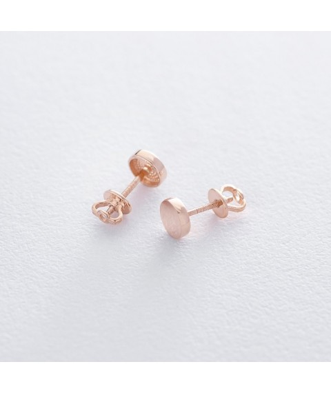 Gold stud earrings s05928 Onyx