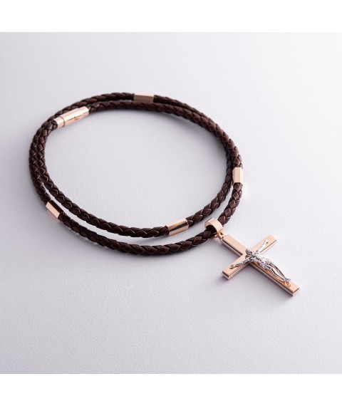 Golden cross "Crucifixion" 122941100 Onyx
