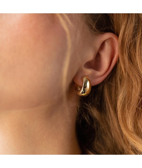 Earrings in yellow gold "Grace" s06690 Onyx