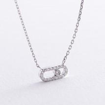 Necklace with diamonds (white gold) 735021121 Onyx 45
