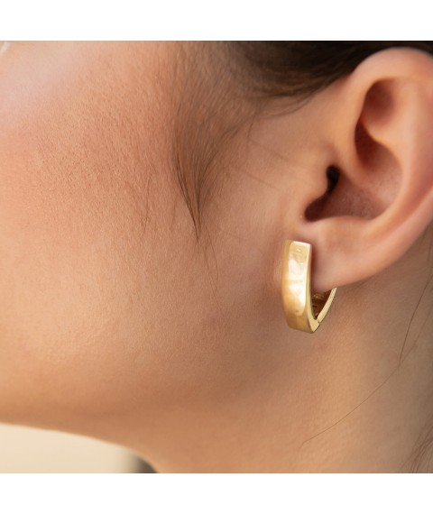 Earrings "Impeccability" in yellow gold s07000 Onyx