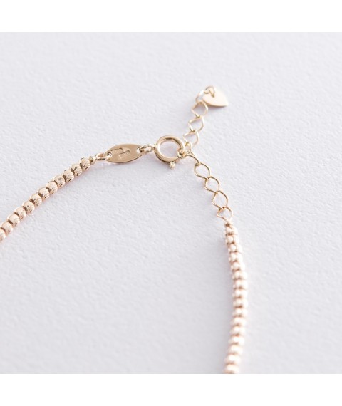 Gold necklace "Heart" kol01151 Onyx