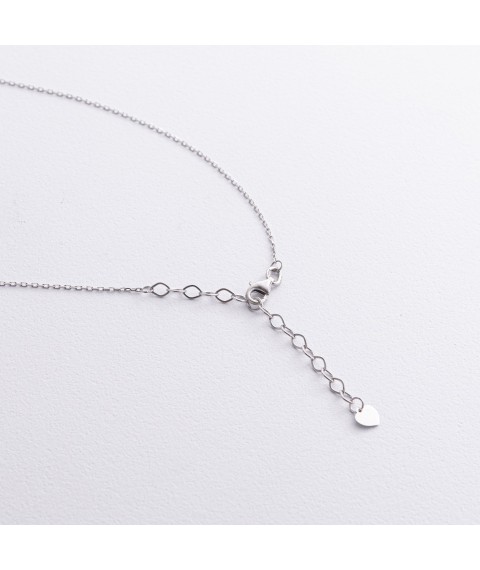 Серебряное колье с фианитом 18556 Онікс  44