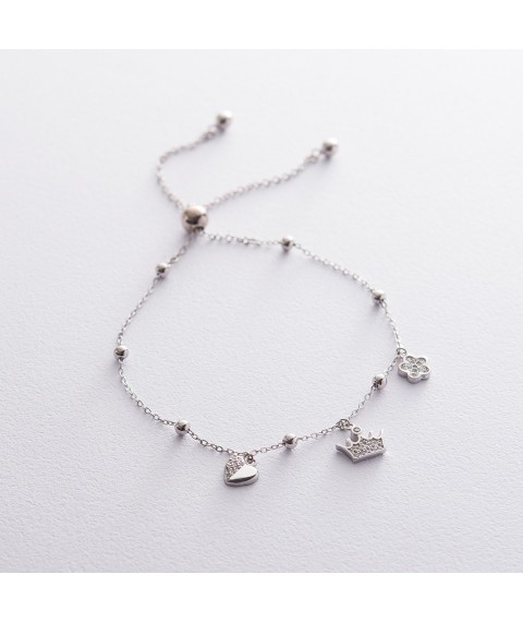 Silver bracelet with cubic zirconia 141250 Onyx 18.5