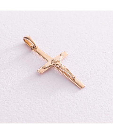 Gold cross with crucifix p03624 Onyx