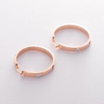 Gold hoop earrings 3.2 cm s04878 Onyx