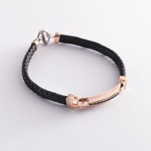 Rubber bracelet with cubic zirconia b03983 Onix 21