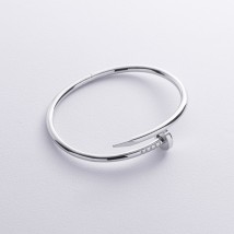 Bracelet "Nail" in white gold b04680 Onyx
